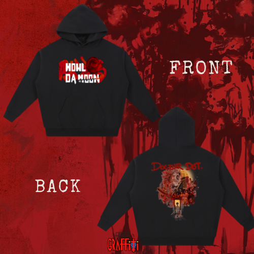 Howl @ Da Moon - Black Hoodie